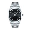 Montre homme Tissot Gentleman 40 mm réf. T1274101105100, cadran noir – vue de trois-quarts