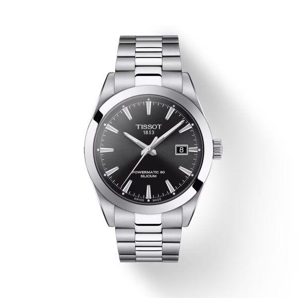 Montre homme Tissot Gentleman Powermatic Silicium réf. T1274071105100, mouvement automatique, étanche 100 m – vue principale, Horlova Maroc