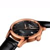 Montre homme Tissot Locle 39.3 mm réf. T006.408.36.057.00, cadran noir, bracelet cuir – autre angle