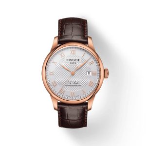 Montre homme Tissot Locle Powermatic réf. T006.407.36.033.00, mouvement automatique, boîtier 39,3 mm, cuir – vue principale, Horlova Maroc