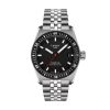 Montre homme Tissot Powermatic 38 mm réf. T1494071105100, cadran noir, bracelet acier, mouvement automatique – vue de face | Horlova Maroc