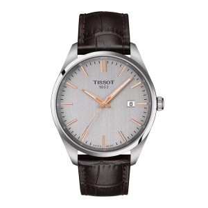 Montre homme Tissot PR 100 réf. T150.410.16.031.00, mouvement quartz, boîtier 40 mm, acier inoxydable, cuir – vue principale, Horlova Maroc