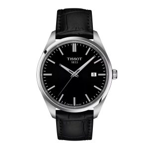 Montre homme Tissot PR 100 réf. T150.410.16.051.00, mouvement quartz, boîtier 40 mm, acier inoxydable, cuir – vue principale, Horlova Maroc