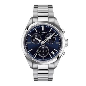 Montre homme Tissot PR 100 réf. T150.417.11.041.00, chronographe quartz, boîtier 40 mm, acier inoxydable – vue principale, Horlova Maroc