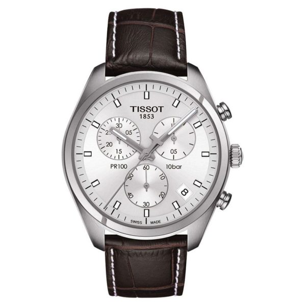 Montre homme Tissot PR 100 réf. T101.417.16.031.00, boîtier 41 mm, acier inoxydable, verre minéral – vue principale, Horlova Maroc