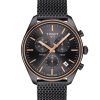 Montre homme Tissot PR 100 Chronograph 41 mm réf. T101.417.23.061.00, cadran anthracite, bracelet acier – vue de trois-quarts