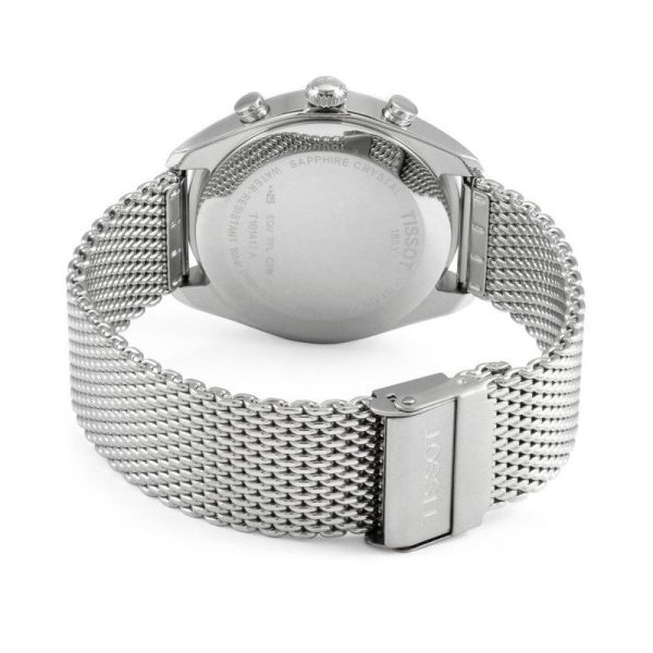 Montre homme Tissot PR réf. T101.417.11.041.00, chronographe quartz, boîtier 41 mm, acier inoxydable, verre saphir – deuxième vue