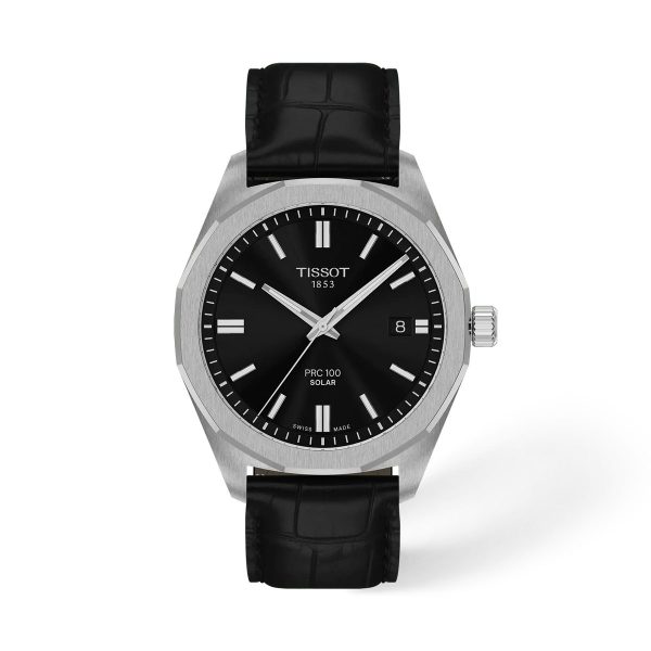Montre homme Tissot PRC 100 Solar réf. T151.422.16.051.00, mouvement solaire, boîtier 39 mm, étanche 100 m – vue principale, Horlova Maroc