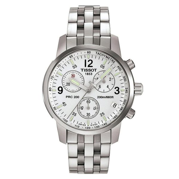 Montre homme Tissot PRC 200 réf. T17.1.586.32, boîtier 40 mm, acier inoxydable, verre minéral, étanche 200 m – vue principale, Horlova Maroc