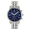 Montre homme Tissot PRC 200 40 mm réf. T17.1.586.42, cadran bleu, bracelet acier – vue de face | Horlova Maroc