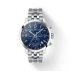 Montre homme Tissot PRC 200 Chronograph 43 mm réf. T1144171104700, cadran bleu, mouvement quartz chronographe – vue de face | Horlova Maroc