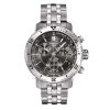Montre homme Tissot Prs 200 42 mm réf. T067.417.11.051.00, cadran noir, bracelet acier – vue de face | Horlova Maroc