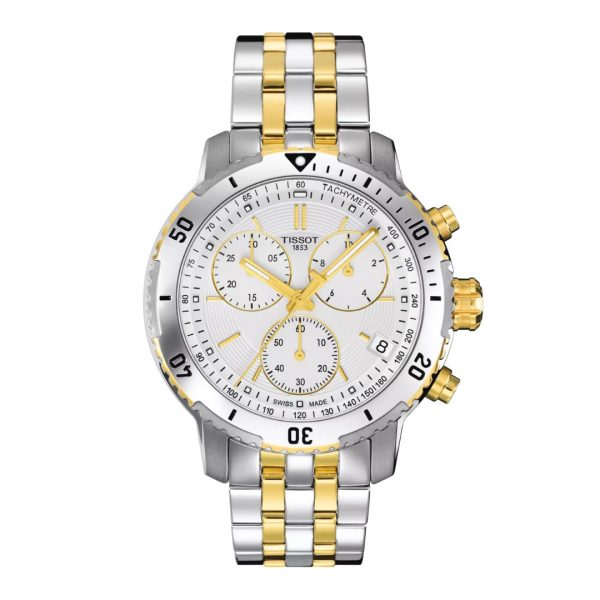 Montre homme Tissot Prs 200 réf. T067.417.22.031.00, chronographe quartz, boîtier 42 mm, acier inoxydable – vue principale, Horlova Maroc