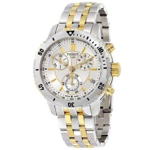 Montre homme Tissot Prs 200 réf. T067.417.22.031.00, chronographe quartz, boîtier 42 mm, acier inoxydable, verre saphir – deuxième vue