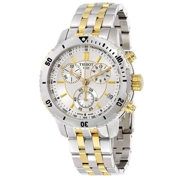 Montre homme Tissot Prs 200 réf. T067.417.22.031.00, chronographe quartz, boîtier 42 mm, acier inoxydable, verre saphir – deuxième vue