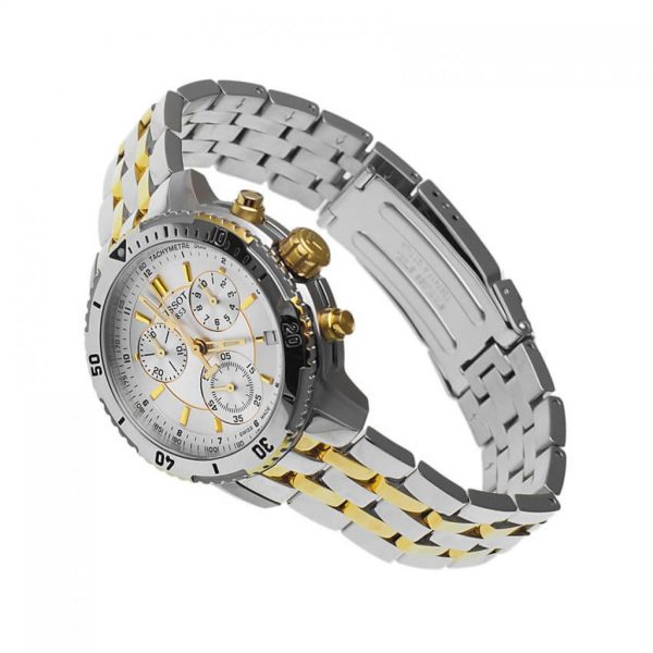 Montre homme Tissot Prs 200 réf. T067.417.22.031.00, chronographe quartz, boîtier 42 mm, acier inoxydable, verre saphir – troisième vue