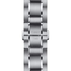 Montre homme Tissot Prs 516 42 mm réf. T100.417.11.051.01, cadran noir, bracelet acier – vue de trois-quarts