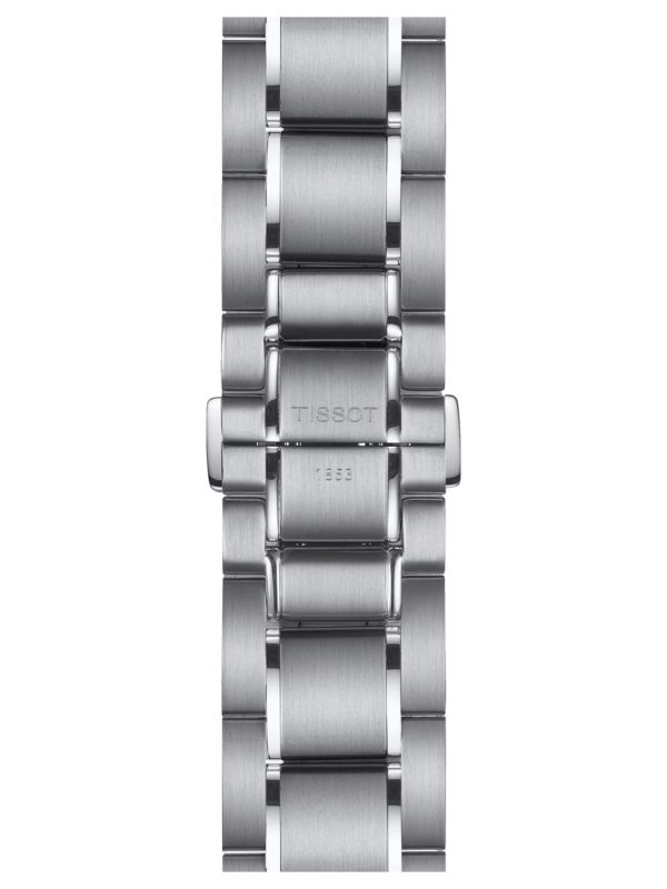 Montre homme Tissot Prs 516 42 mm réf. T100.417.11.051.01, cadran noir, bracelet acier – vue de trois-quarts