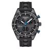 Montre homme Tissot Prs 516 42 mm réf. T100.417.37.201.00, bracelet silicone, mouvement quartz chronographe – vue de face | Horlova Maroc