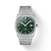 Montre homme Tissot PRX 40 mm réf. T137.407.11.091.00, cadran vert, bracelet acier, mouvement automatique – vue de face | Horlova Maroc