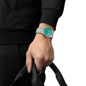 Montre homme Tissot PRX réf. T137.407.11.091.01, mouvement automatique, boîtier 40 mm, acier inoxydable – vue principale, Horlova Maroc