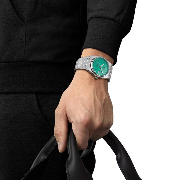 Montre homme Tissot PRX réf. T137.407.11.091.01, mouvement automatique, boîtier 40 mm, acier inoxydable – vue principale, Horlova Maroc
