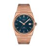 Montre homme Tissot PRX 40 mm réf. T137.407.33.041.00, cadran bleu, bracelet acier, mouvement automatique – vue de face | Horlova Maroc