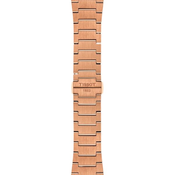 Montre homme Tissot PRX 40 mm réf. T137.407.33.041.00, cadran bleu, bracelet acier – vue rapprochée