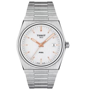 Montre homme Tissot PRX 40 mm réf. T137.410.11.031.00, mouvement quartz – vue de face | Horlova Maroc