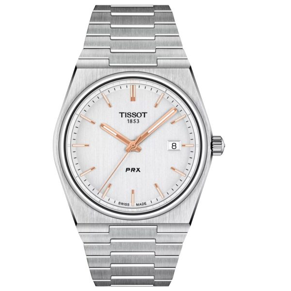 Montre homme Tissot PRX 40 mm réf. T137.410.11.031.00, mouvement quartz – vue de face | Horlova Maroc