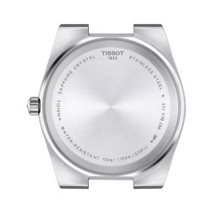 Montre homme Tissot PRX 40 mm réf. T137.410.11.031.00, mouvement quartz – vue du fond de boîte