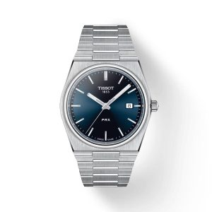 Montre homme Tissot PRX 40 mm réf. T137.410.11.041.00, bracelet acier, mouvement quartz – vue de face | Horlova Maroc