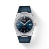 Montre homme Tissot PRX 40 mm réf. T1374101604100, cadran bleu, mouvement quartz – vue de face | Horlova Maroc