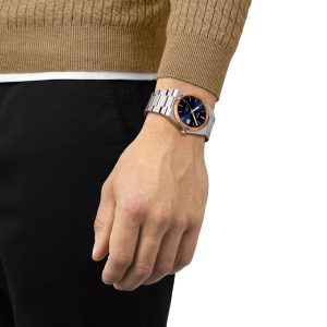 Montre homme Tissot PRX réf. T931.407.41.041.00, mouvement automatique, boîtier 40 mm, acier inoxydable – vue principale, Horlova Maroc