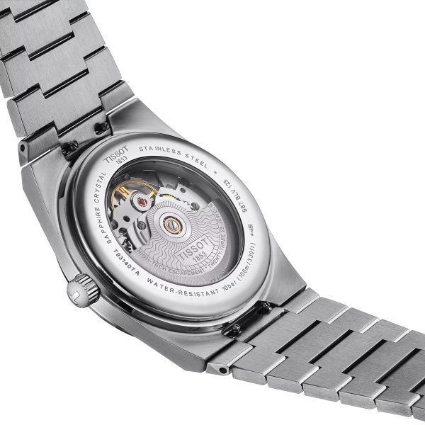 Montre homme Tissot PRX réf. T931.407.41.041.00, mouvement automatique, boîtier 40 mm, acier inoxydable, verre saphir – deuxième vue