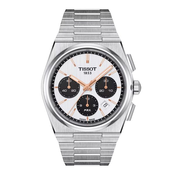 Montre homme Tissot PRX réf. T137.427.11.011.00, mouvement automatique, boîtier 42 mm, acier inoxydable – vue principale, Horlova Maroc