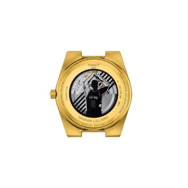 Montre homme Tissot PRX Damian Lillard réf. T137.407.33.051.00, mouvement automatique, boîtier 40 mm, acier inoxydable – troisième vue