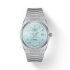 Montre homme Tissot PRX Powermatic 40 mm réf. T137.407.11.351.00, cadran bleu, bracelet acier – vue de face | Horlova Maroc