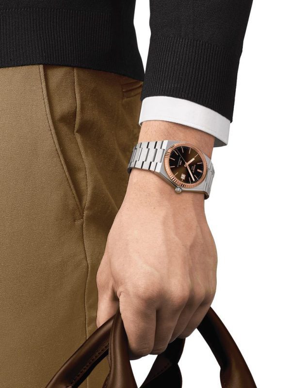 Montre homme Tissot PRX Powermatic réf. T931.407.41.291.00, mouvement automatique, boîtier 40 mm – vue principale, Horlova Maroc