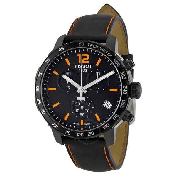 Montre homme Tissot Quickster réf. T095.417.36.057.00, chronographe quartz, boîtier 42 mm, acier inoxydable, verre minéral – troisième vue