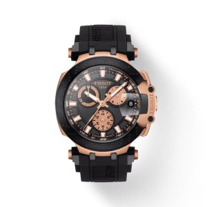 Montre homme Tissot Race réf. T1154173705100, chronographe quartz, boîtier 43 mm, acier inoxydable, silicone – vue principale, Horlova Maroc