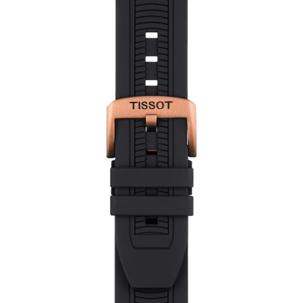 Montre homme Tissot Race réf. T1154173705100, chronographe quartz, boîtier 43 mm, acier inoxydable, silicone, étanche 100 m – deuxième vue