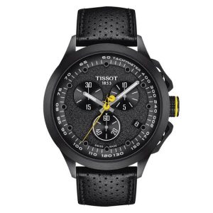 Montre homme Tissot Race Cycling Tour réf. T1354173705100, chronographe quartz, boîtier 45 mm, cuir – vue principale, Horlova Maroc