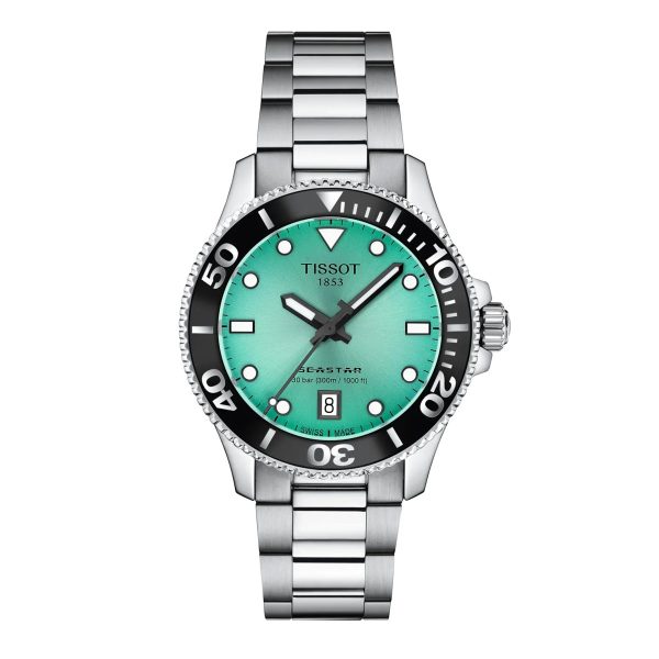 Montre homme Tissot Seastar 1000 réf. T120.210.11.091.00, mouvement quartz, boîtier 36 mm, acier inoxydable – vue principale, Horlova Maroc