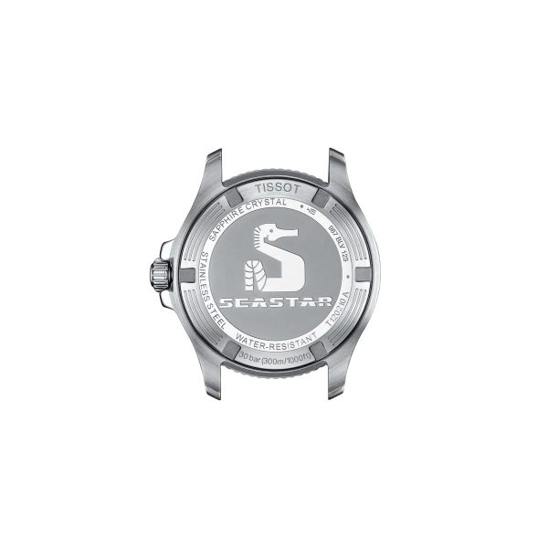 Montre homme Tissot Seastar 1000 réf. T120.210.11.091.00, mouvement quartz, boîtier 36 mm, acier inoxydable, verre saphir – quatrième vue