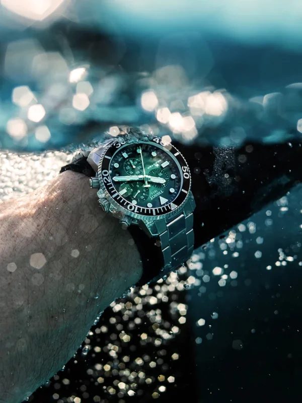 Montre homme Tissot Seastar 1000 réf. T120.417.11.091.00, chronographe quartz, boîtier 45,5 mm – vue principale, Horlova Maroc