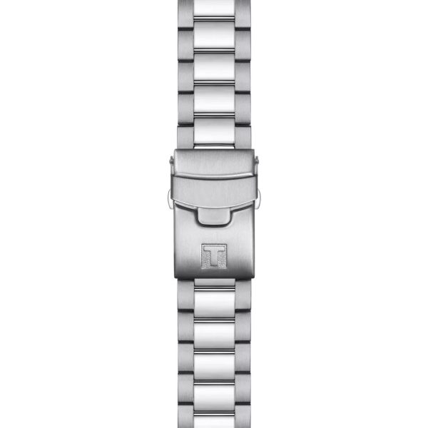 Montre homme Tissot Seastar 1000 45.5 mm réf. T1204171105100, cadran noir, bracelet acier – détail du bracelet