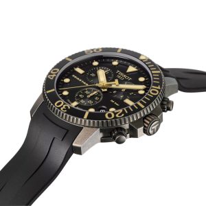 Montre homme Tissot Seastar 1000 réf. T120.417.37.051.01, chronographe quartz, boîtier 45 mm, caoutchouc – vue principale, Horlova Maroc