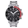 Montre homme Tissot Seastar 1000 Chronograph 45.5 mm réf. T120.417.11.051.01, cadran noir, bracelet acier – vue de face | Horlova Maroc