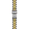 Montre homme Tissot Seastar 1000 GMT 40 mm réf. T1208522205100, cadran noir, bracelet acier – détail du bracelet
